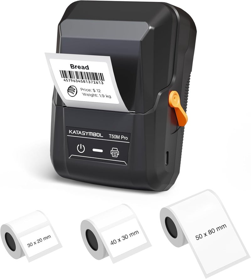 SUPVAN T50M Pro Bluetooth Label Maker Machine with 3 Tapes, Wide Waterproof Label, Versatile App with 40 Fonts and 650+ Icons, Inkless Labeler for Home, Kitchen, School, Office Organization, Black - Image 1